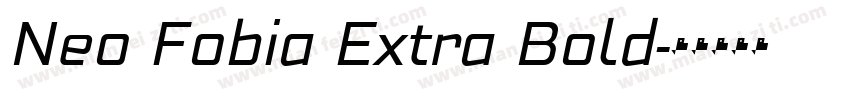 Neo Fobia Extra Bold字体转换